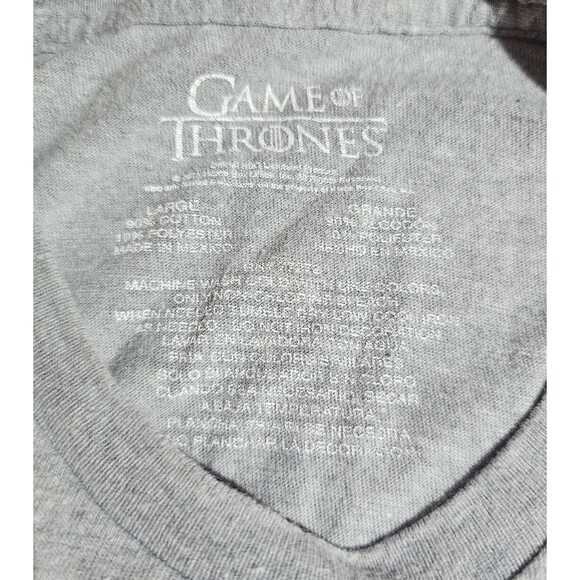 Game Of Thrones Large Mens T-Shirt Gray HODOR HOLD THE DOOR Official GOT TV - Picture 3 of 6
